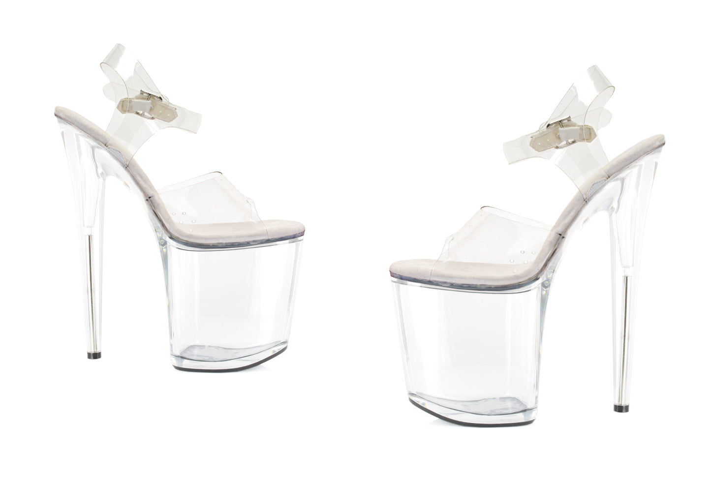 Brook-850 8" Heel Clear High Platform Sandal