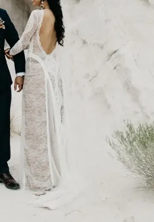 Boho Chiffon/Lace Wedding Gown All Sizes/Colors