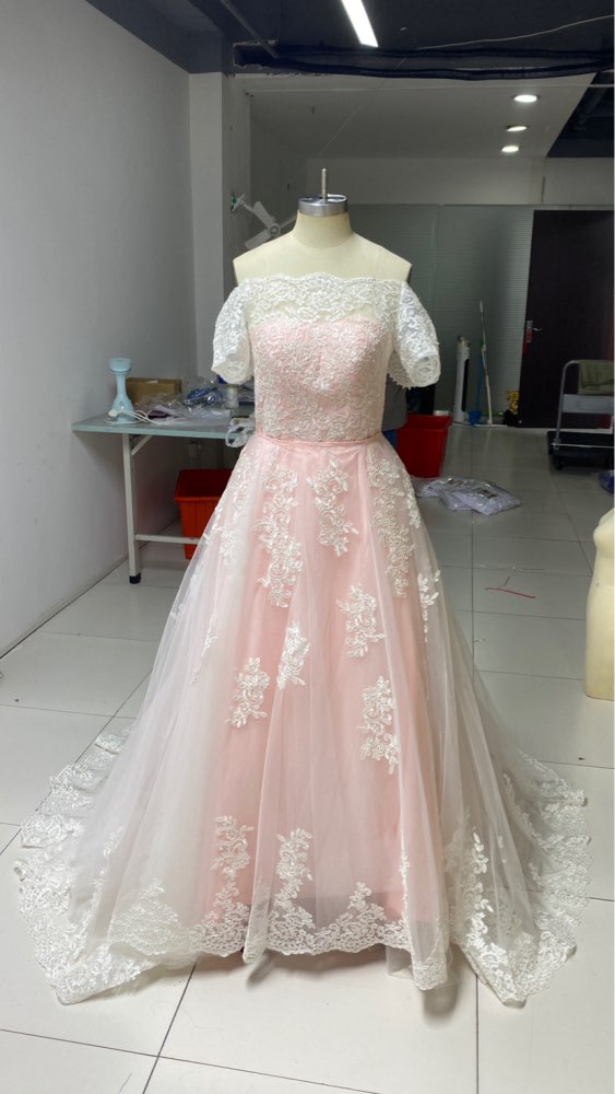 2 in 1 Tea Length Wedding Dress w/ Skirt