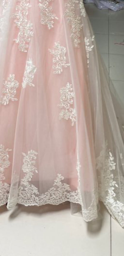 2 in 1 Tea Length Wedding Dress w/ Skirt