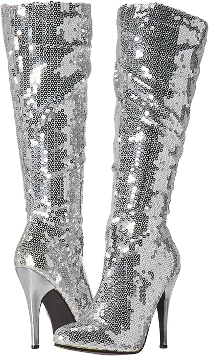 Tin-511 Sequined 5" Heel Knee Boots