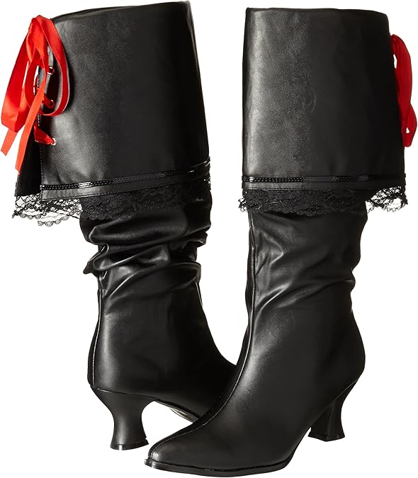 Morgan-253 Faux Leather  Knee Pirate Boots