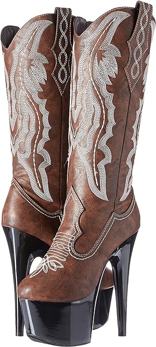 Dallas-709 Cowgirl Platform Boots