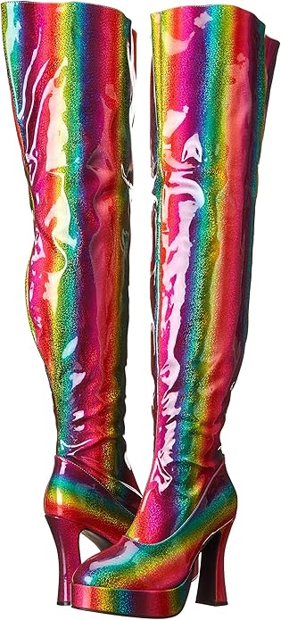 Raya-557 Rainbow Thigh High Boots