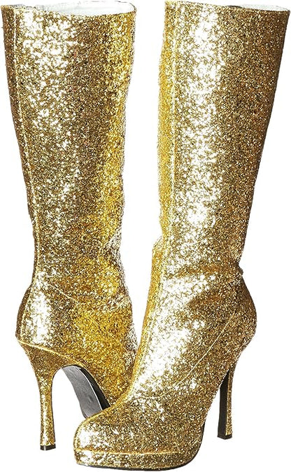 Zara-421 Glitter Knee Boots