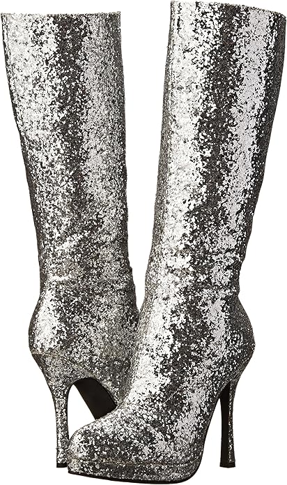 Zara-421 Glitter Knee Boots