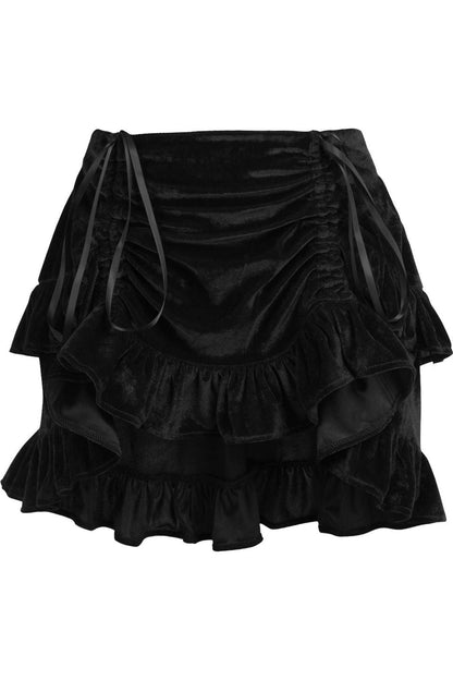 Daisy Adjustable Velvet Short Bustle Skirt