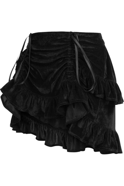 Daisy Adjustable Velvet Short Bustle Skirt