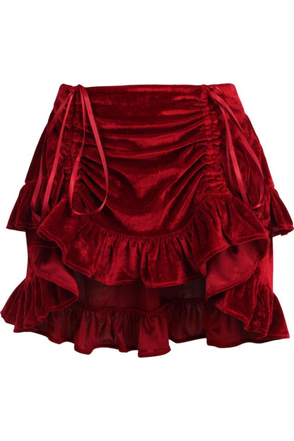 Daisy Adjustable Velvet Short Bustle Skirt