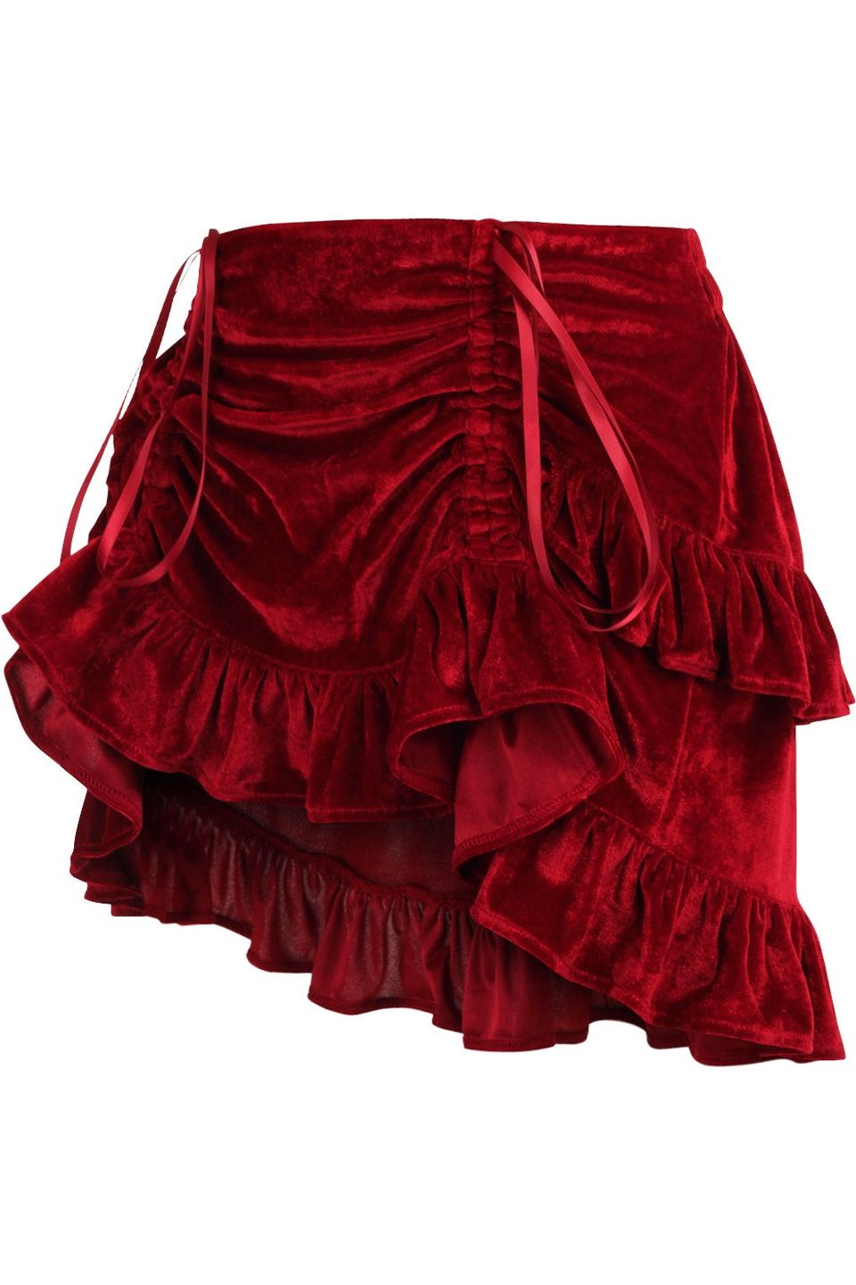 Daisy Adjustable Velvet Short Bustle Skirt