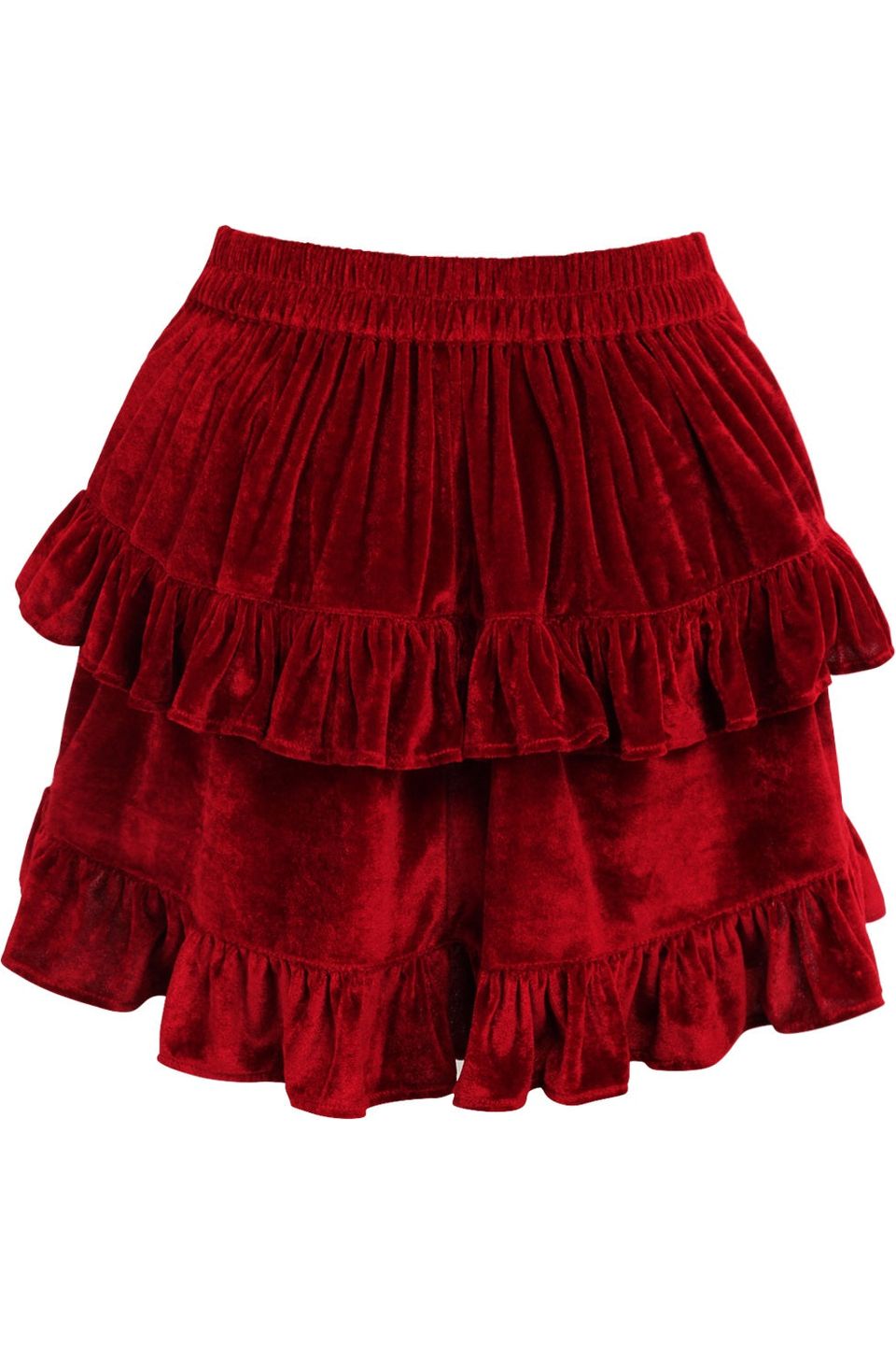 Daisy Adjustable Velvet Short Bustle Skirt