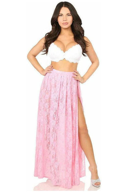 Sheer Lace Maxi Skirt