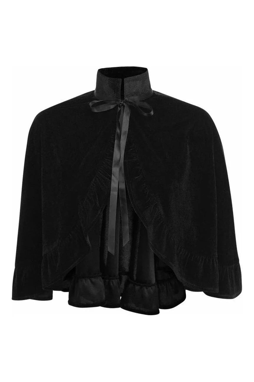 Velvet Ruffle Capelet