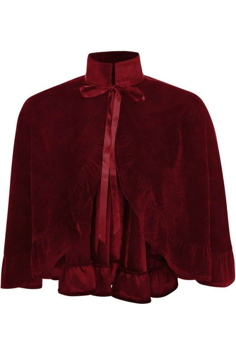 Velvet Ruffle Capelet