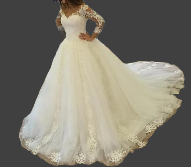 Applique/Tulle Ball Wedding Gown All Sizes/Colors