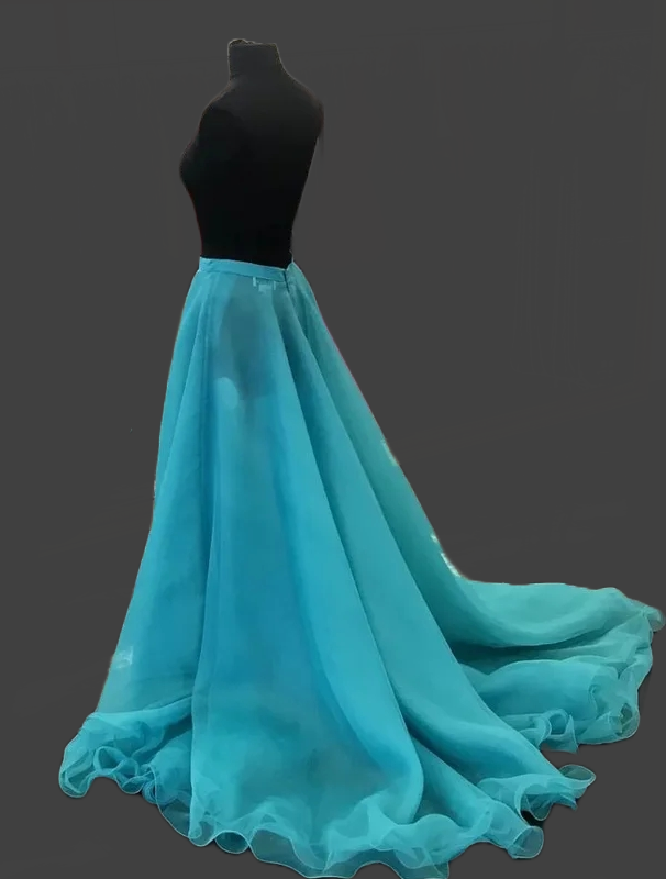 Custom Layered Chiffon Detachable Wedding Skirt All Sizes/Colors