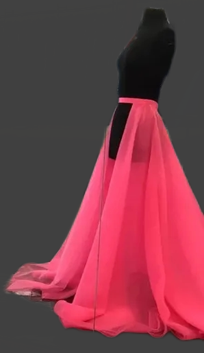 Custom Layered Chiffon Detachable Wedding Skirt All Sizes/Colors