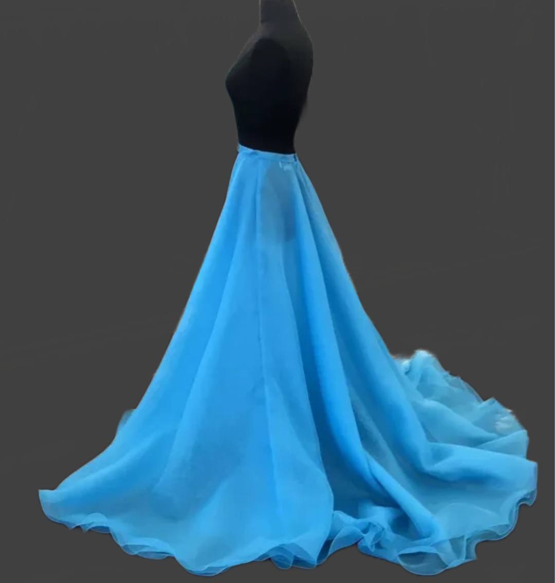 Custom Layered Chiffon Detachable Wedding Skirt All Sizes/Colors