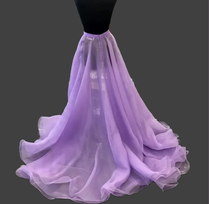 Custom Layered Chiffon Detachable Wedding Skirt All Sizes/Colors