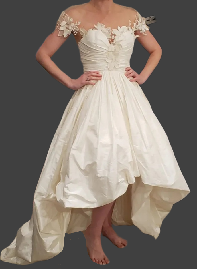 Taffeta Tea Length Wedding Dress All Sizes/Colors