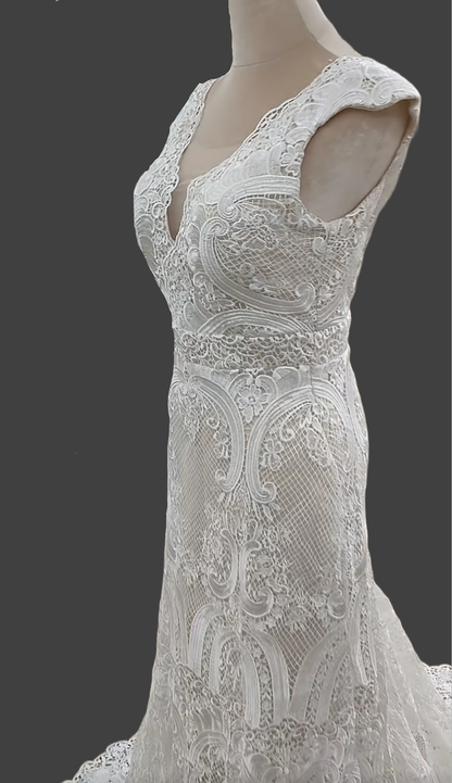 Custom Crochet Fit & Flare Country Wedding Gown All Sizes/Colors