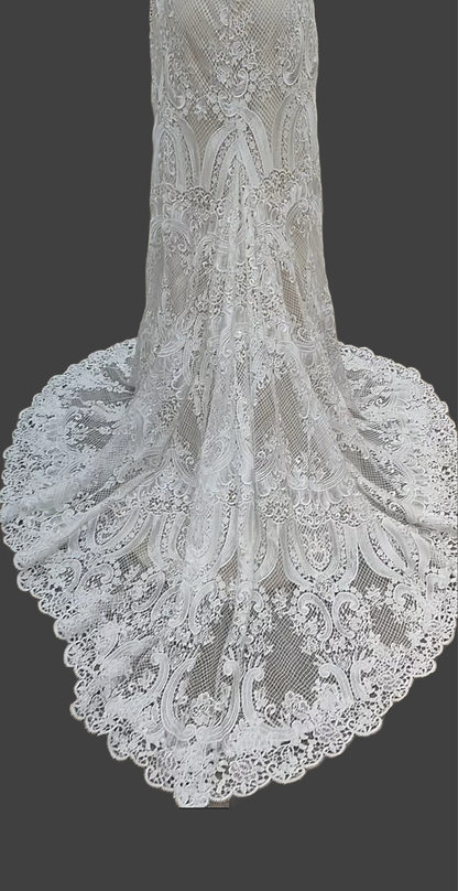 Custom Crochet Fit & Flare Country Wedding Gown All Sizes/Colors