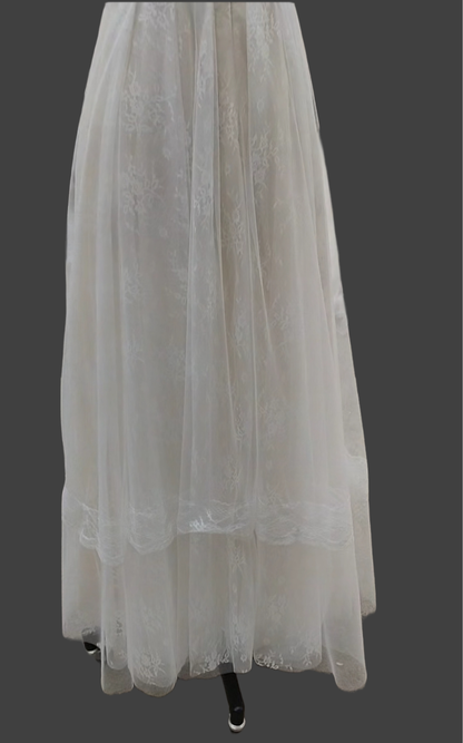 Custom Vintage Country Lace Sheath Wedding Gown All Sizes