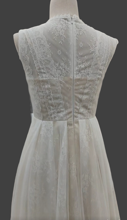 Custom Vintage Country Lace Sheath Wedding Gown All Sizes