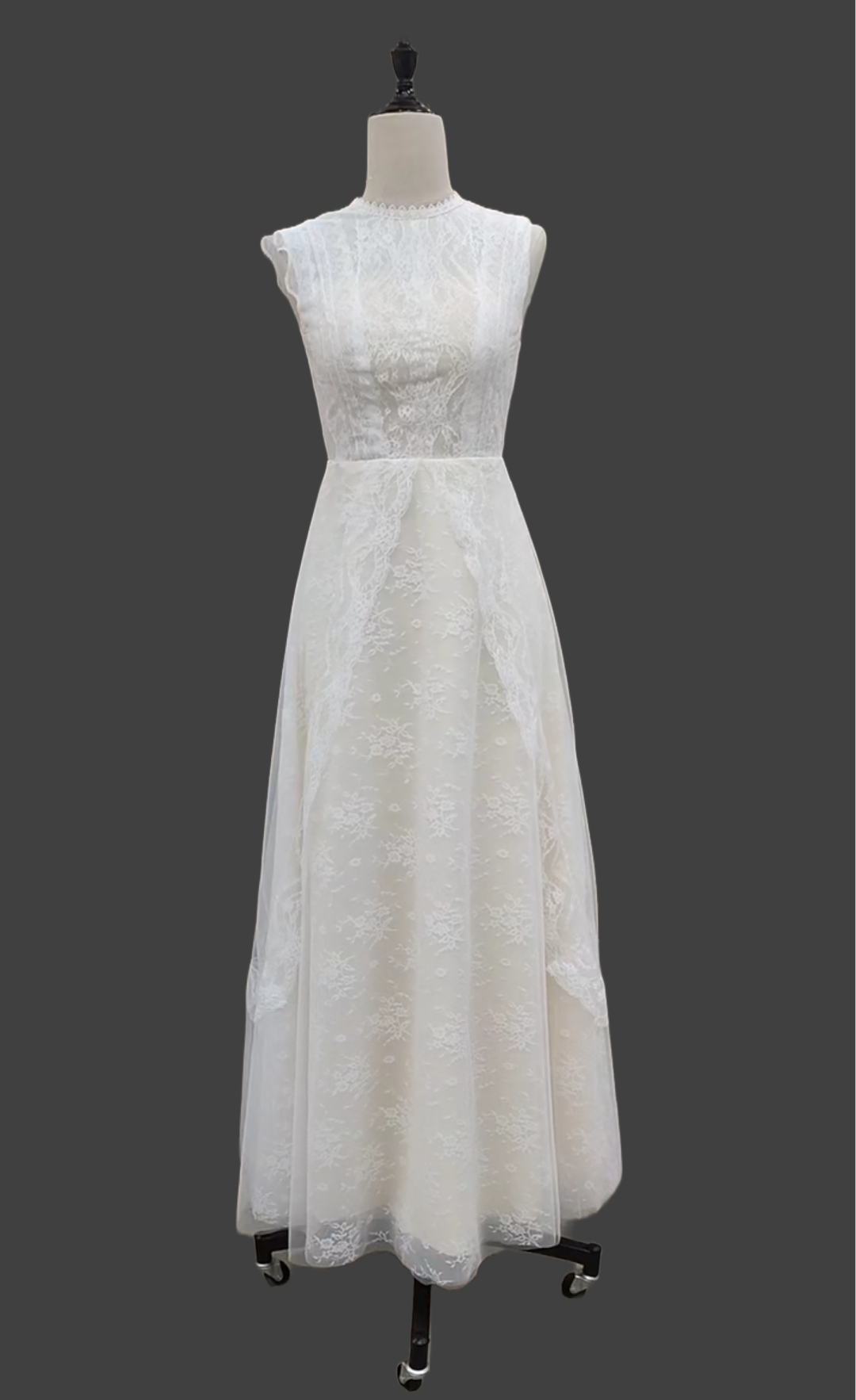 Custom Vintage Country Lace Sheath Wedding Gown All Sizes