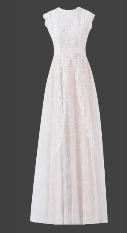 Custom Vintage Country Lace Sheath Wedding Gown All Sizes