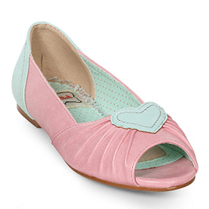 Bettie Page Clara Contrast Ballet Flats