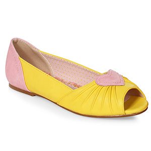 Bettie Page Clara Contrast Ballet Flats