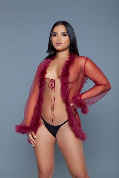 Queen Marabou Short Glamour Robe