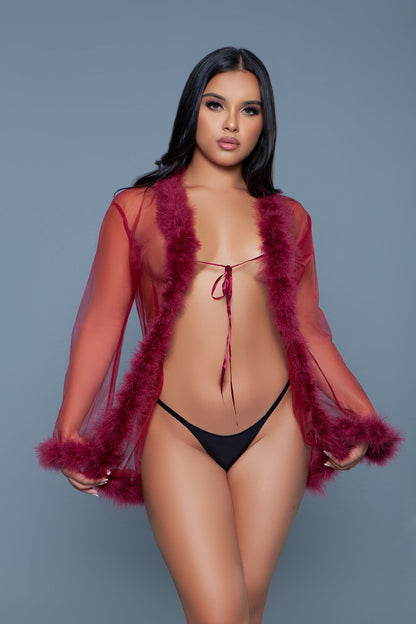 Queen Marabou Short Glamour Robe