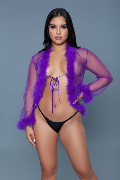 Queen Marabou Short Glamour Robe