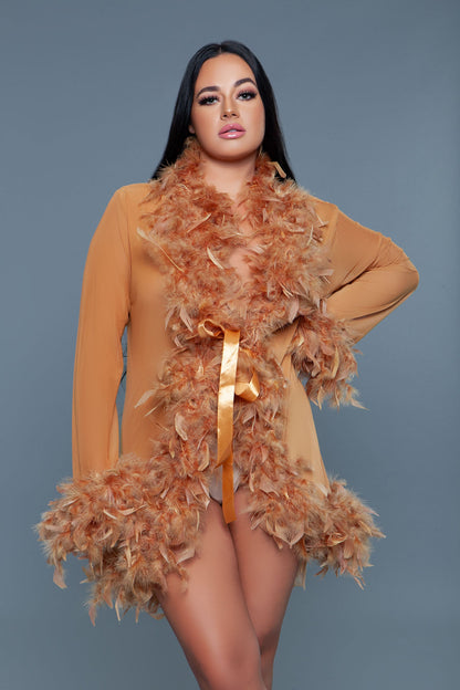 Queen Feather Short Glamour Robe