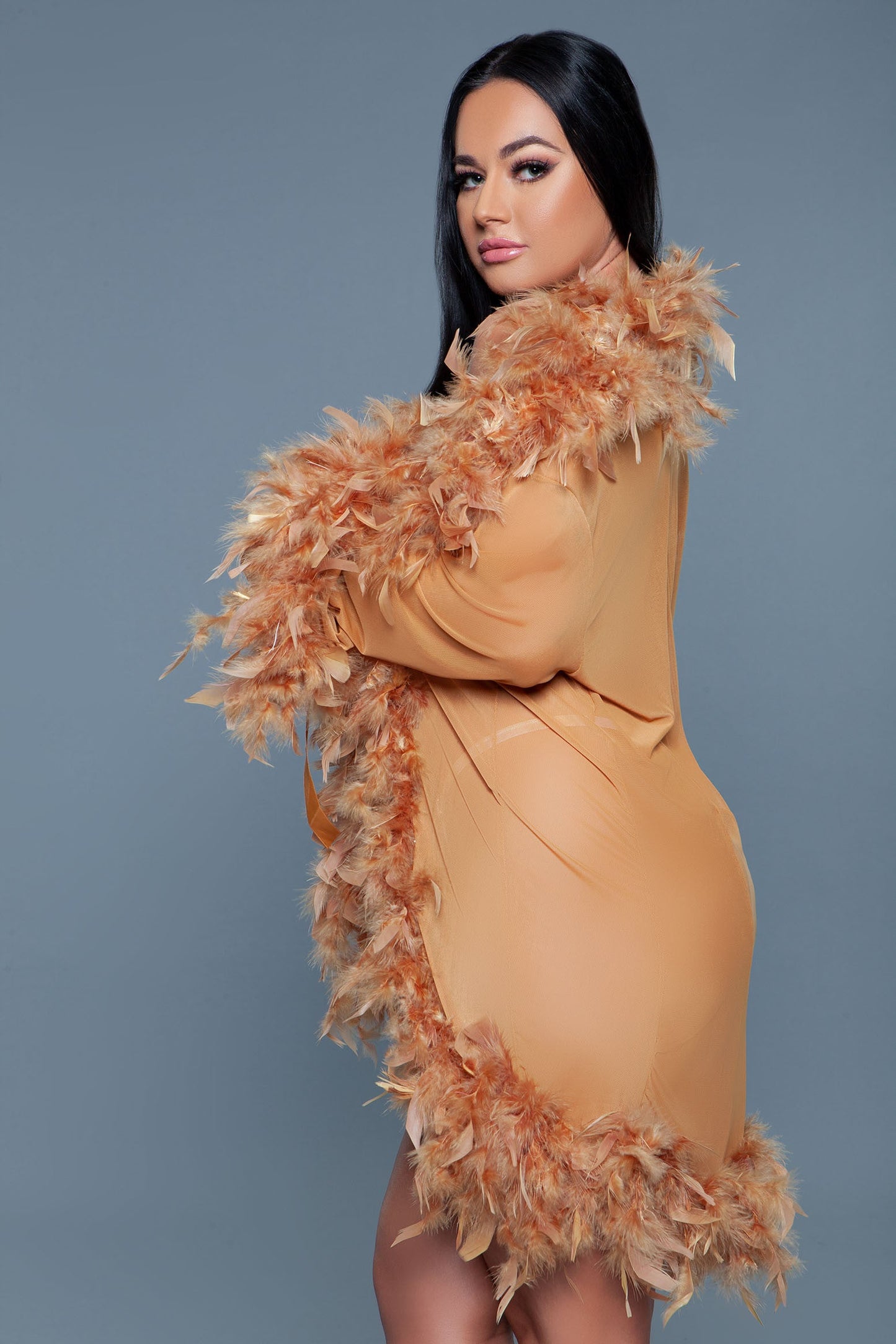 Queen Feather Short Glamour Robe