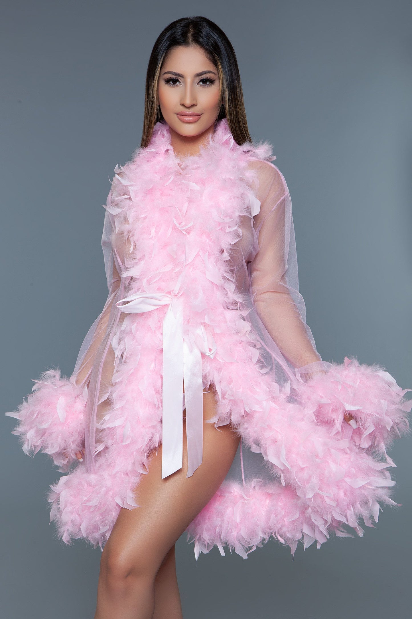 Queen Feather Short Glamour Robe