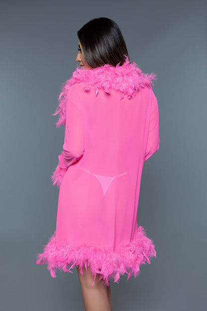 Queen Feather Short Glamour Robe