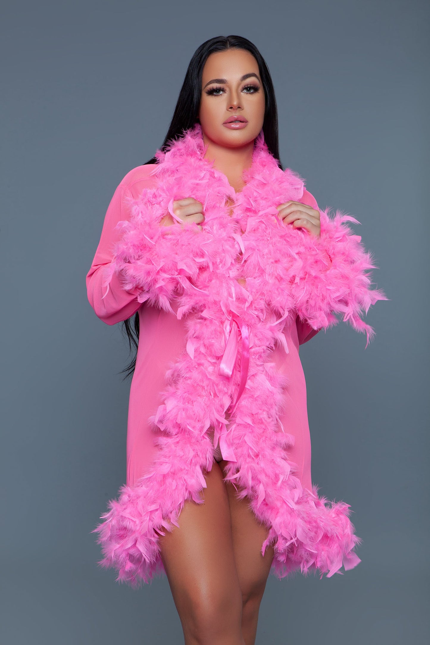 Queen Feather Short Glamour Robe