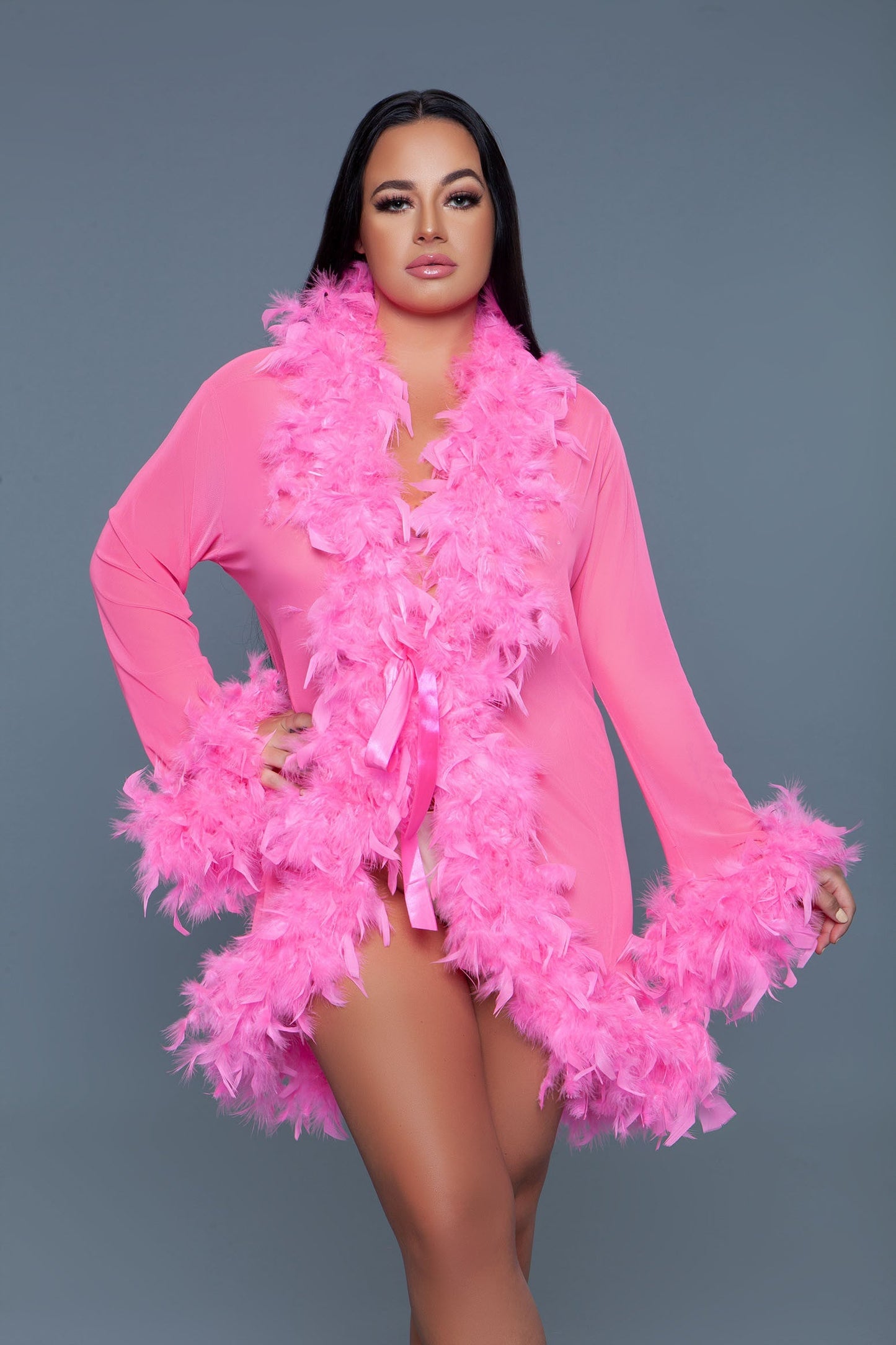 Queen Feather Short Glamour Robe