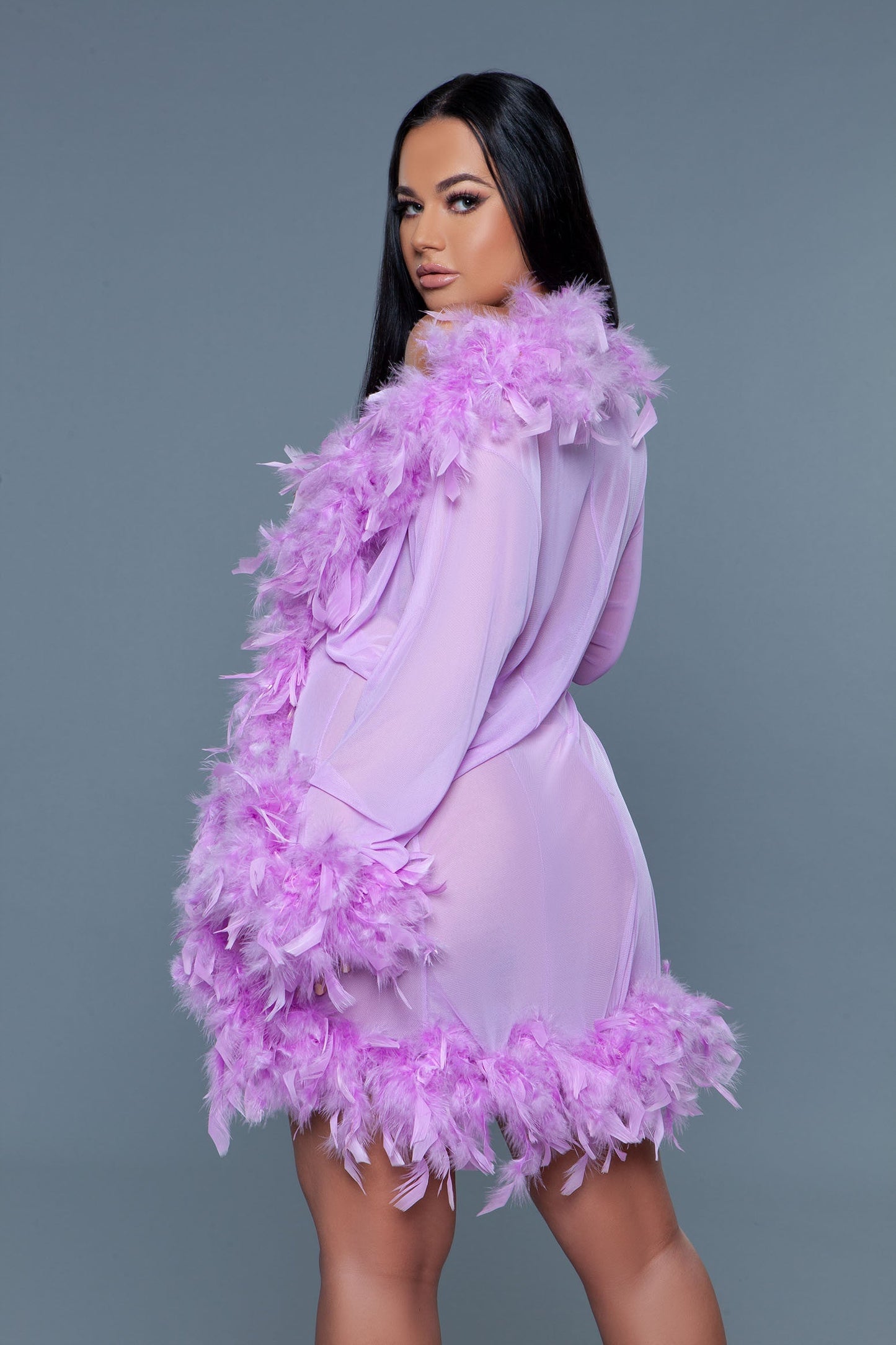 Queen Feather Short Glamour Robe