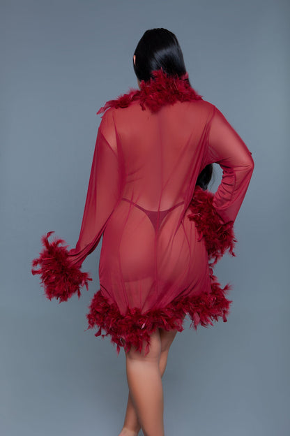 Queen Feather Short Glamour Robe