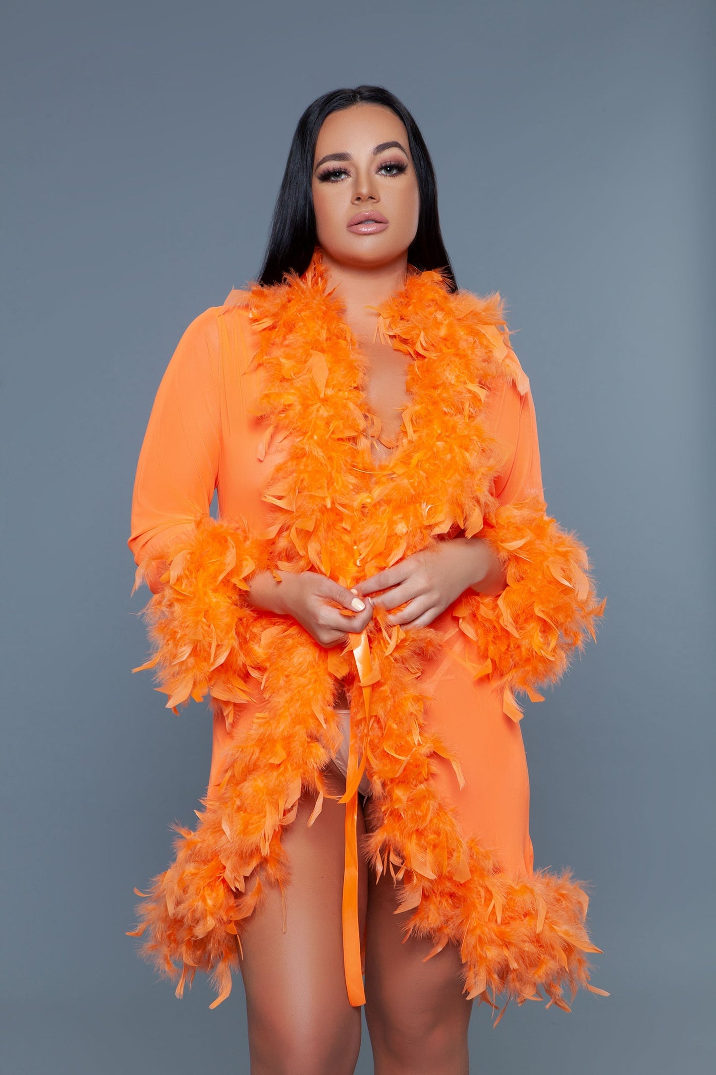 Queen Feather Short Glamour Robe