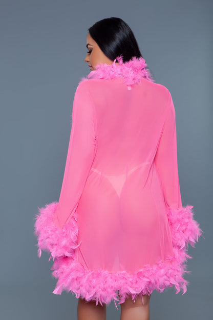 Queen Feather Short Glamour Robe