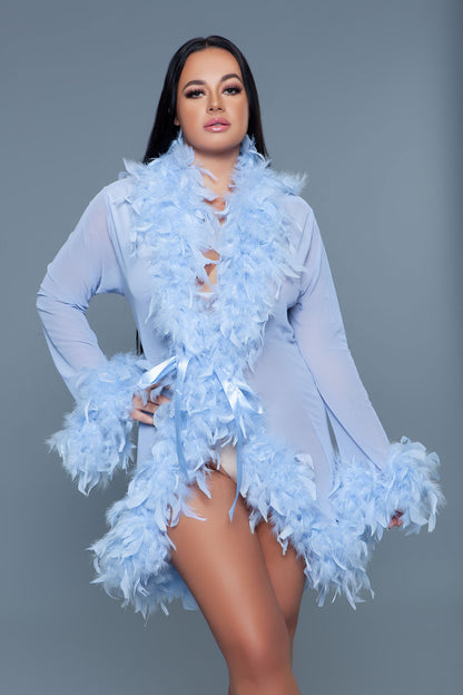 Queen Feather Short Glamour Robe