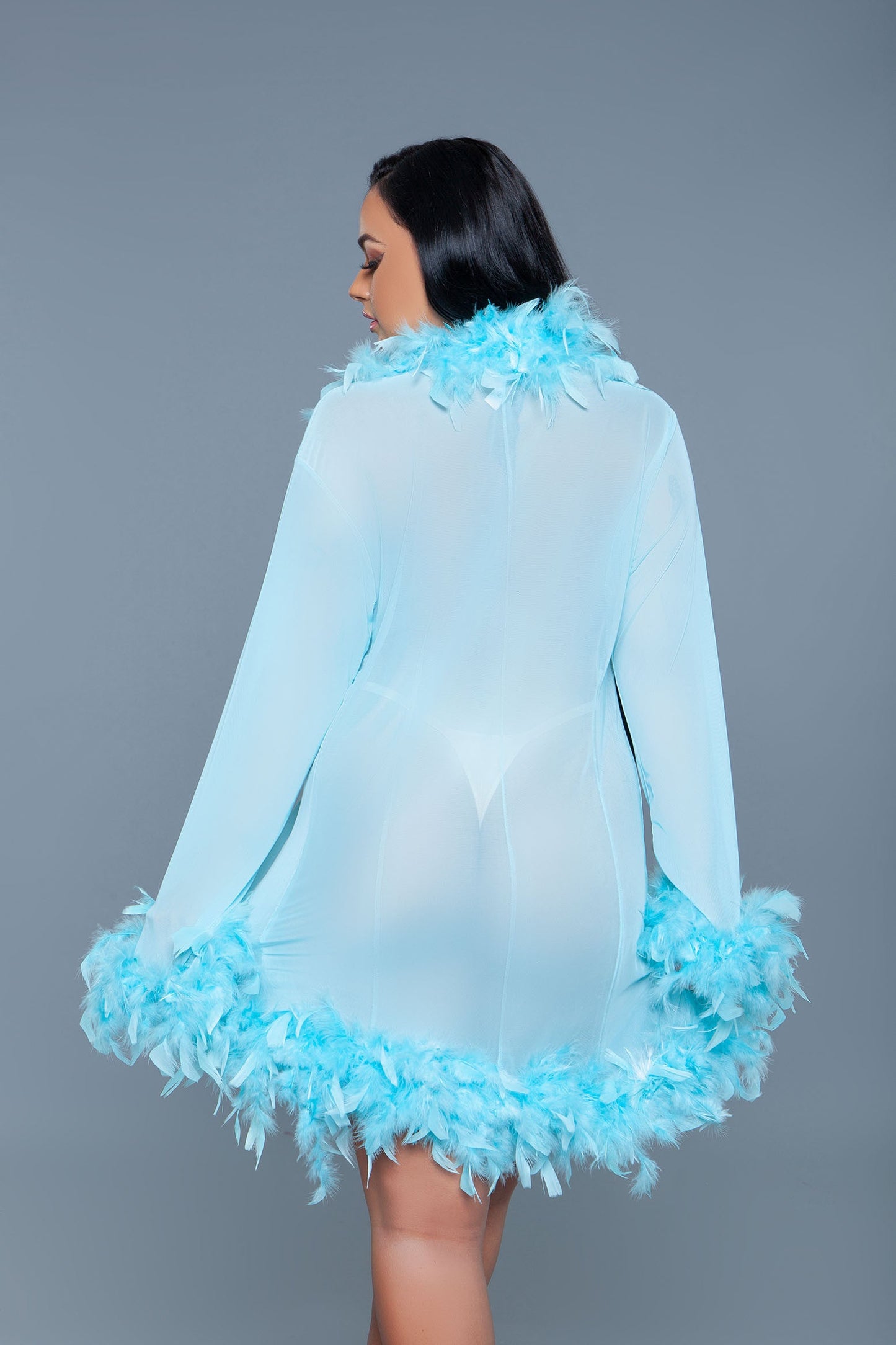 Queen Feather Short Glamour Robe