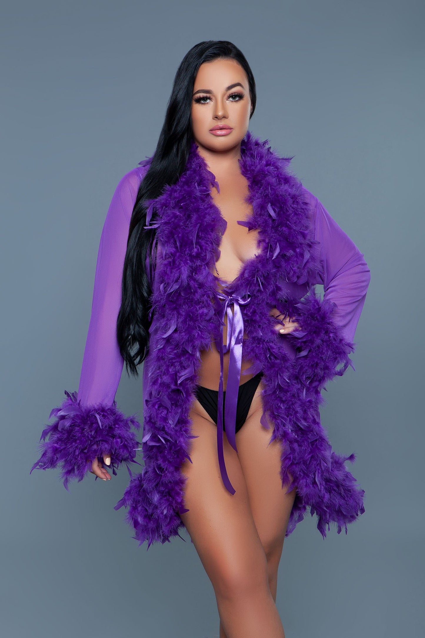 Queen Feather Short Glamour Robe