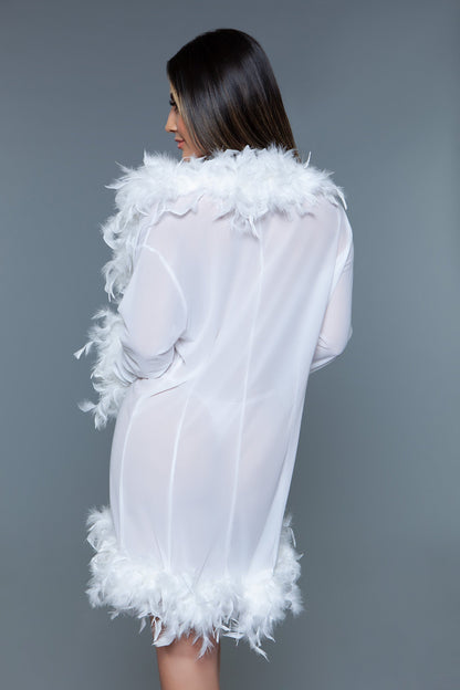 Queen Feather Short Glamour Robe