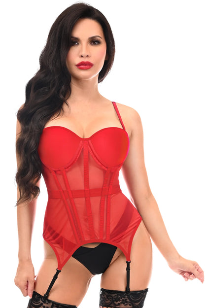 Lavish Mesh Underwire Convertible Bustier